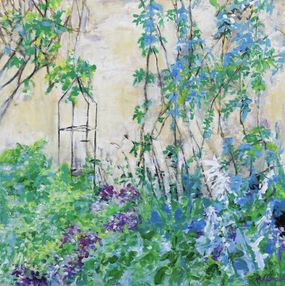 Gemälde, Au pied du mur - série animal et botanique, Marie-Véronique Samaden