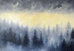 Painting, Les cimes II, Jessica Fleurentin
