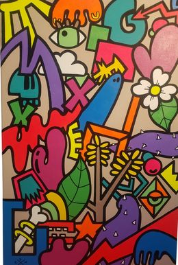 Gemälde, Fluo doodle, Rom 1