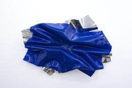 Sculpture, Pale Shelter (Silver & Blue), Aldo Chaparro