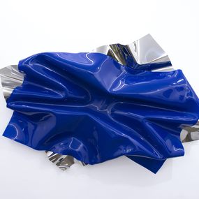 Sculpture, Pale Shelter (Silver & Blue), Aldo Chaparro