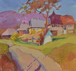 Gemälde, Autumn in the Village of Richka, Alexander Shandor