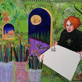 Gemälde, The secret garden of Donna Esmeralda, Magda Dimoudi