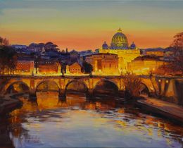 Peinture, St. Angelo Bridge in Rome, Alisa Onipchenko-Cherniakovska