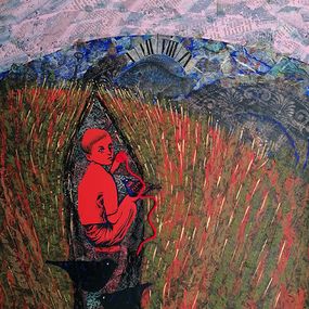 Gemälde, They started chasing me again, Magda Dimoudi