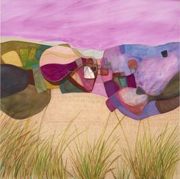 Peinture, Experimental Landscape - Purple Helios, Wissam Beydoun