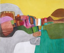 Gemälde, Experimental Landscape - Jaune Diarylide, Wissam Beydoun