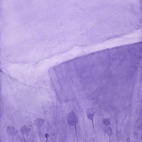 Fine Art Drawings, Monochrome Serie - Experimental Landscape 3 – Carbazole Violet, Wissam Beydoun