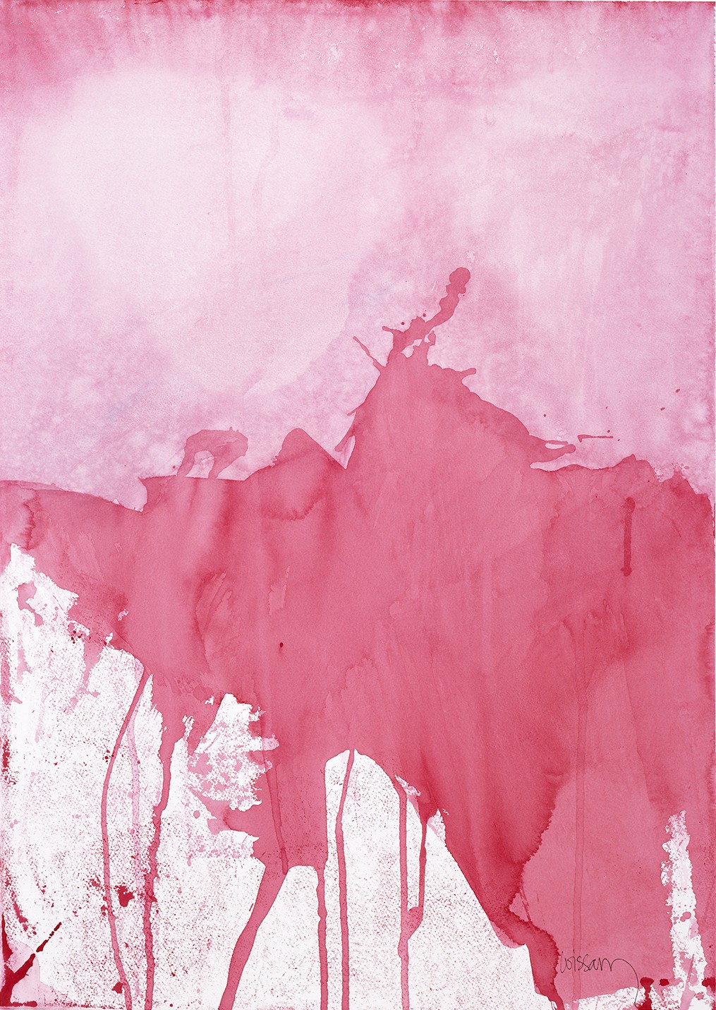 Wissam Beydoun, Monochrome Serie - Experimental Landscape 10 - Red Naphthol Wissam Beydoun, Monochrome Serie - Experimental Landscape 10 - Red Naphthol