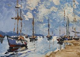Gemälde, Coastal Charm. Yachts, Schagen Vita