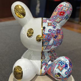 Sculpture, Big Rabbit, Pink Design, Raffaele Ardor