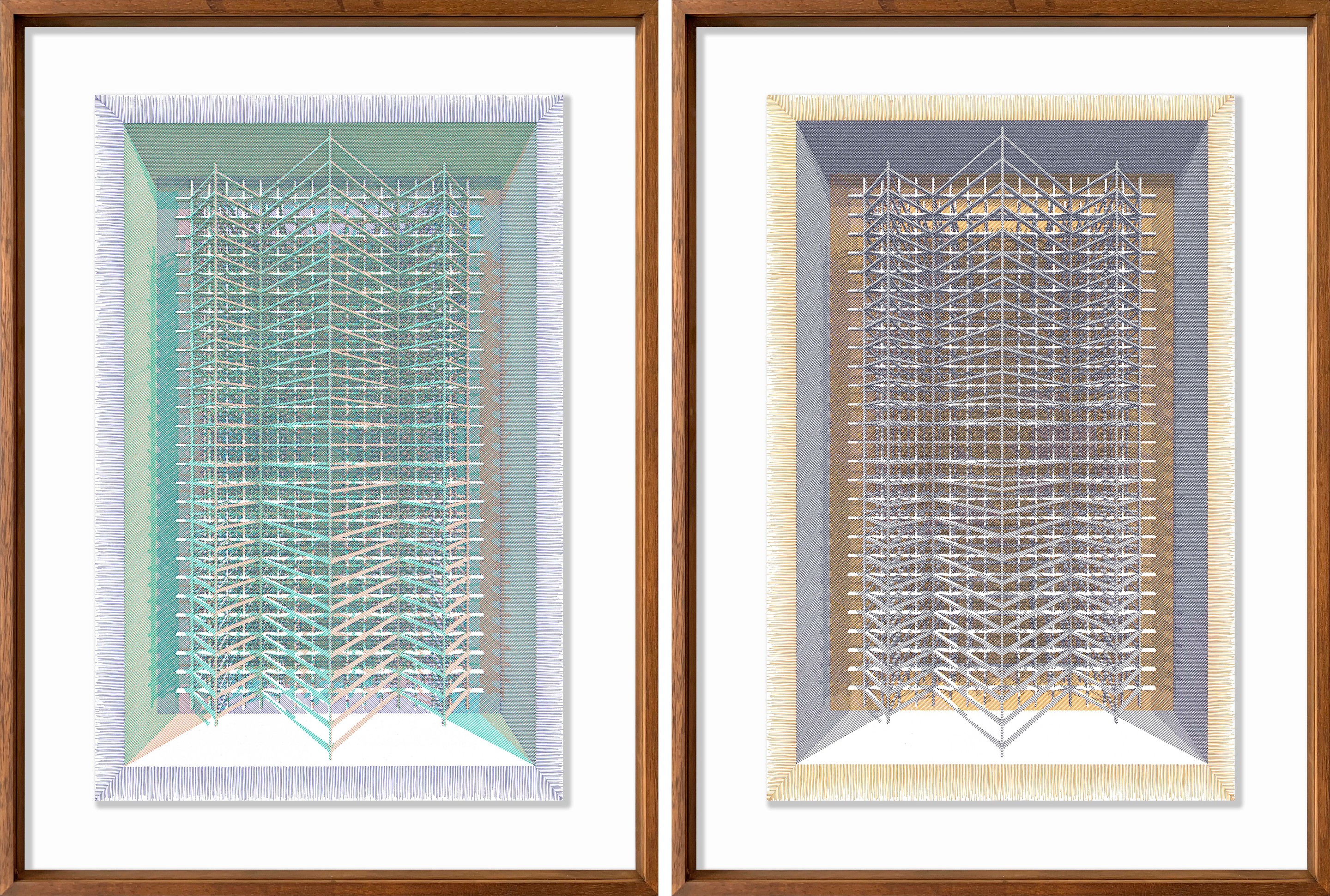 Rodrigo Spinel, Fig. 8 BASE MORADO and NEUTRO, Diptych Rodrigo Spinel, Fig. 8 BASE MORADO and NEUTRO, Diptych
