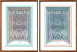 Zeichnungen, Fig. 8 BASE VERDE and NARANJA, Diptych, Rodrigo Spinel