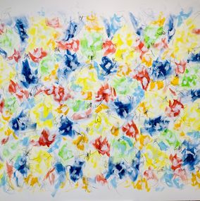 Painting, Series Blooming Spring 1 - abstraction, cozy, minimalism, Nataliia Krykun
