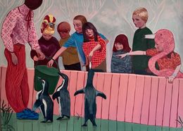 Painting, Last Supper at Penscynor, Zena Blackwell