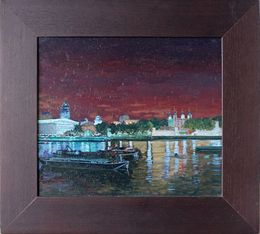 Gemälde, View of the City and Tower from the Thames, Simon Kozhin