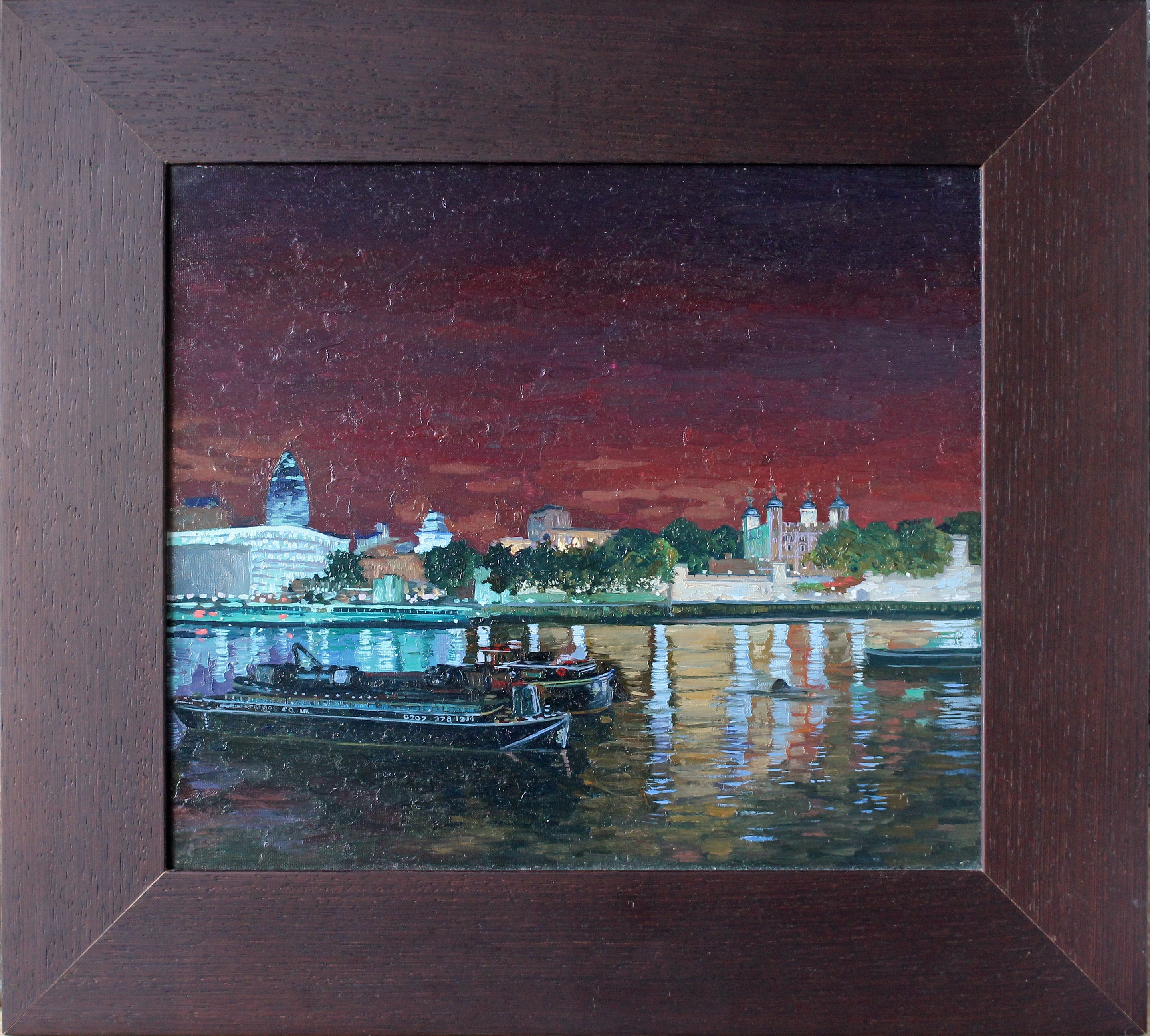 Simon Kozhin, View of the City and Tower from the Thames Simon Kozhin, View of the City and Tower from the Thames