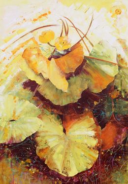 Painting, Reflets d'or, Nadine Pillon