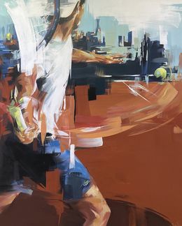 Peinture, Tennisman, Murielle Vanhove