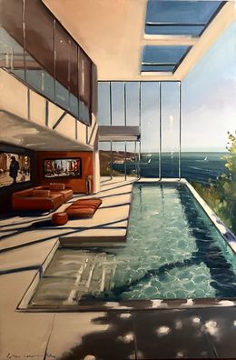 Gemälde, Villa vue sur mer, Lorann Lacave-ladeuix