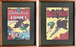 Zeichnungen, 1.0 M (Detective comics) and 1.2M BAT MAN, Diptych, Rodrigo Spinel