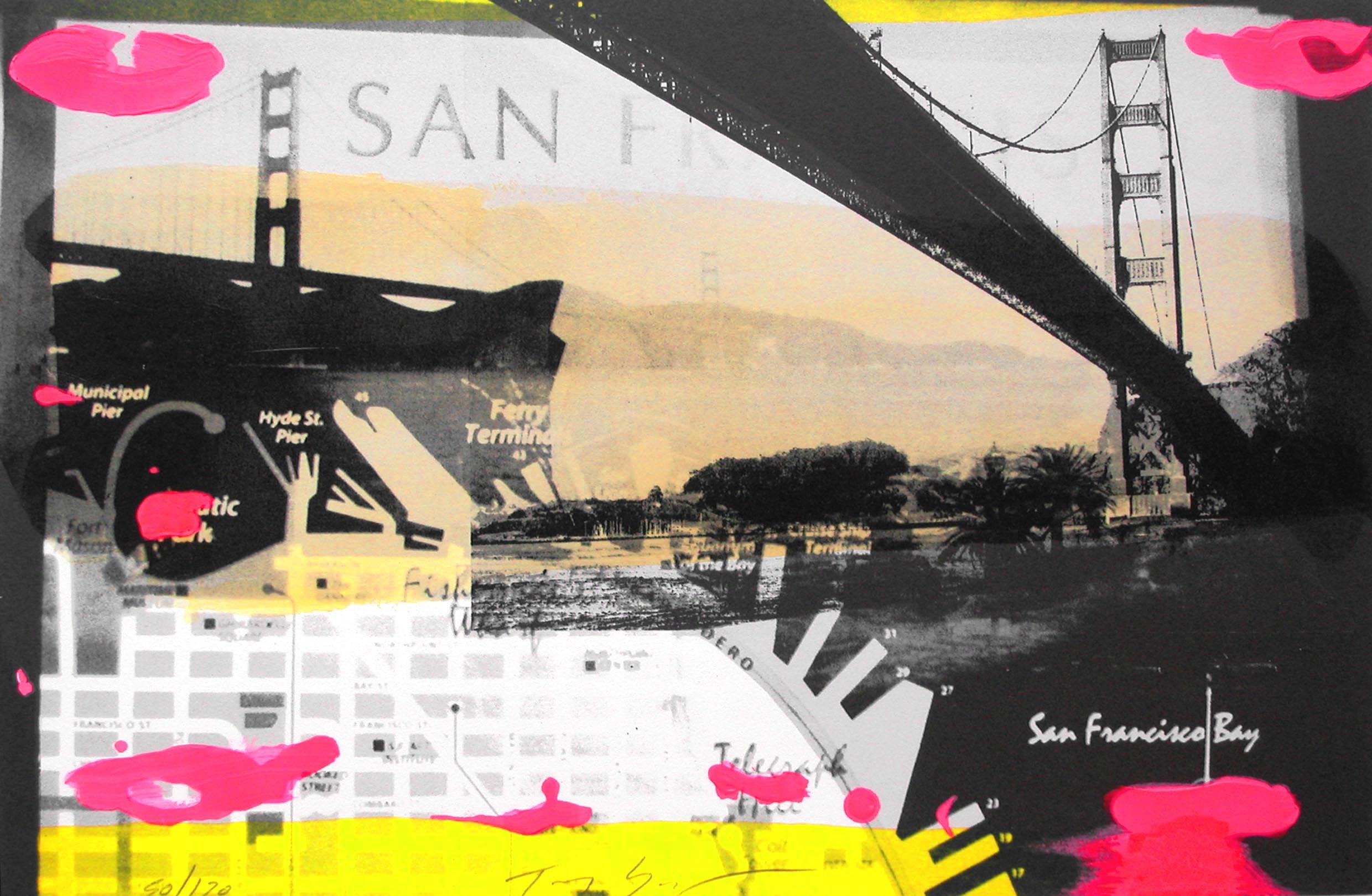 Tony Soulié, San Francisco Bay, lithographie originale Tony Soulié, San Francisco Bay, lithographie originale