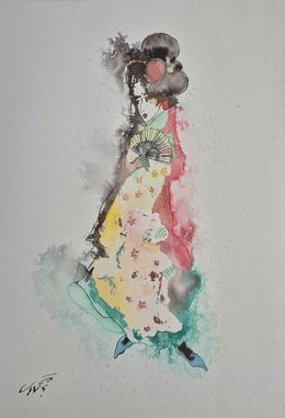 Fine Art Drawings, Geisha VI, Teo Franco