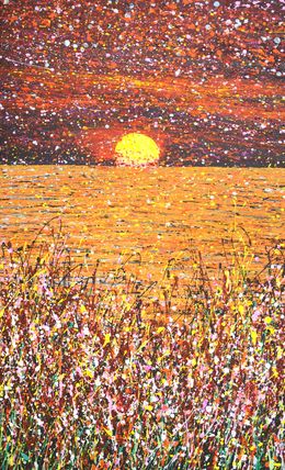 Gemälde, Sunset. Flowers, Iryna Kastsova