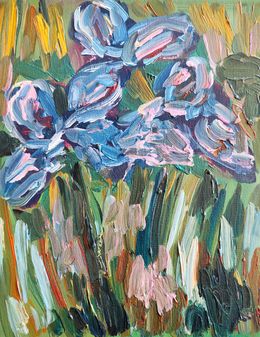 Painting, Song of summer irises, Natalya Mougenot