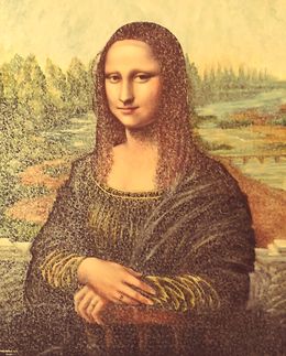 Painting, Mona Lisa sparkling, Ana Maria Kis