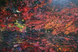 Painting, Temple in Kyoto, Anna Privaloff