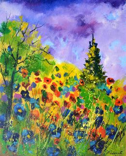 Peinture, Summer in my countryside, Pol Ledent