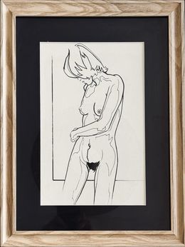 Dessin, Nu féminin à l'encre de Chine, Eugene Eechaut