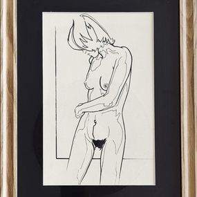 Fine Art Drawings, Nu féminin à l'encre de Chine, Eugene Eechaut