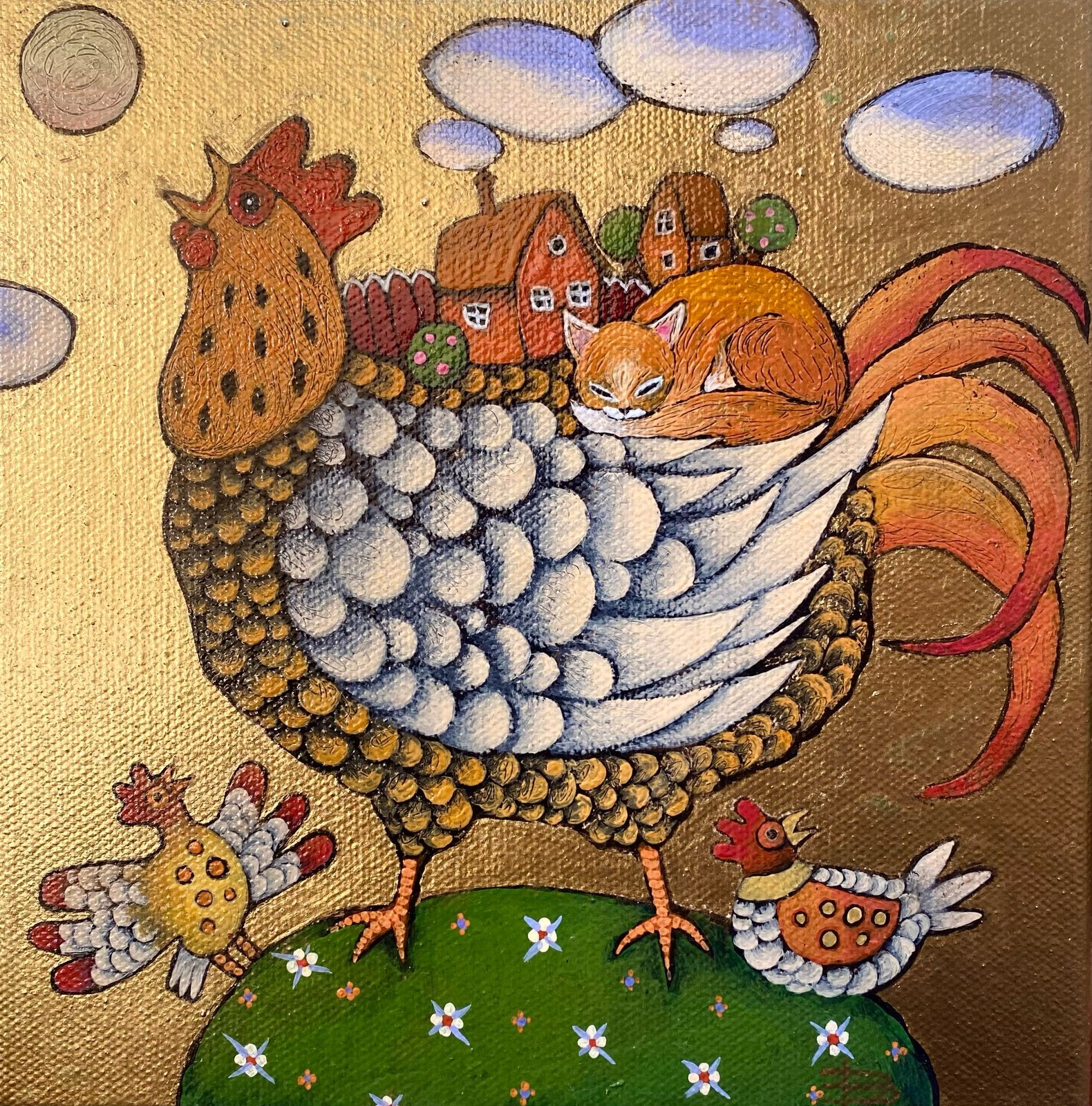 Alexandra Papafotiou, Rooster in the Yard Alexandra Papafotiou, Rooster in the Yard