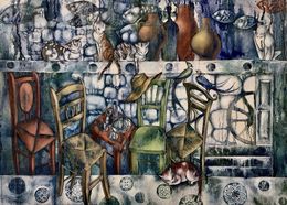 Gemälde, Cat Dreams, Alexandra Papafotiou