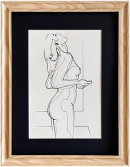 Dessin, Nu féminin à l'encre de Chine (1), Eugene Eechaut