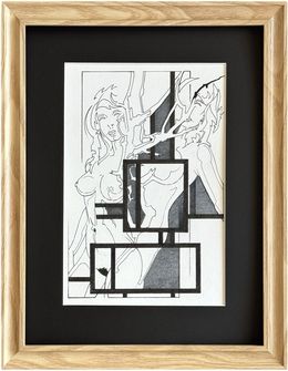 Dessin, Nu féminin à l'encre de Chine (3), Eugene Eechaut