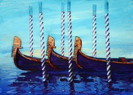Painting, Venetians Gondolas 3, Rakhmet Redzhepov (Ramzi)