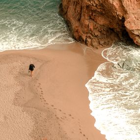 Fotografien, Footsepts in the sand of Illa Roja, Arantza NT Photography