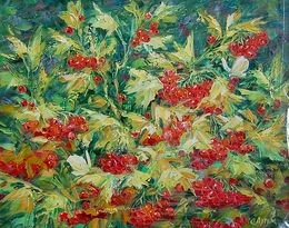 Painting, Viburnum bush, Olga Artim