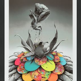 Drucke, Bloom Boom (framed hand signed screen print), Pierre Yves Riveau