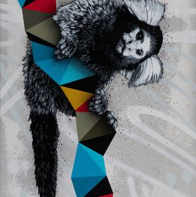 Gemälde, Alive (unique acrylic and spray paint on canvas), Hama Woods