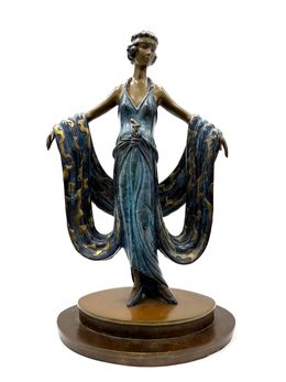 Sculpture, Gala (cold painted bronze sculpture), Erte Tirtoff