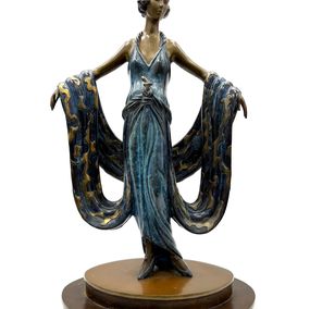 Skulpturen, Gala (cold painted bronze sculpture), Erte Tirtoff
