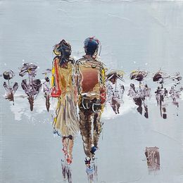Gemälde, Terrasse de café, Christian Raffin