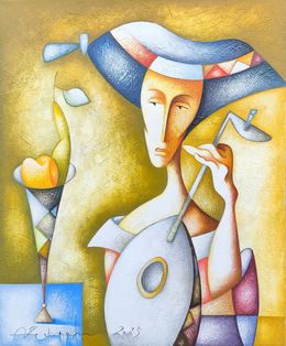Painting, The Poetic Musician, Sargis Zaqaryan