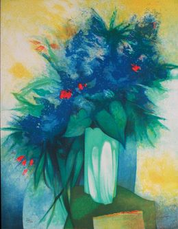 Print, Bouquet bleu, Claude Gaveau
