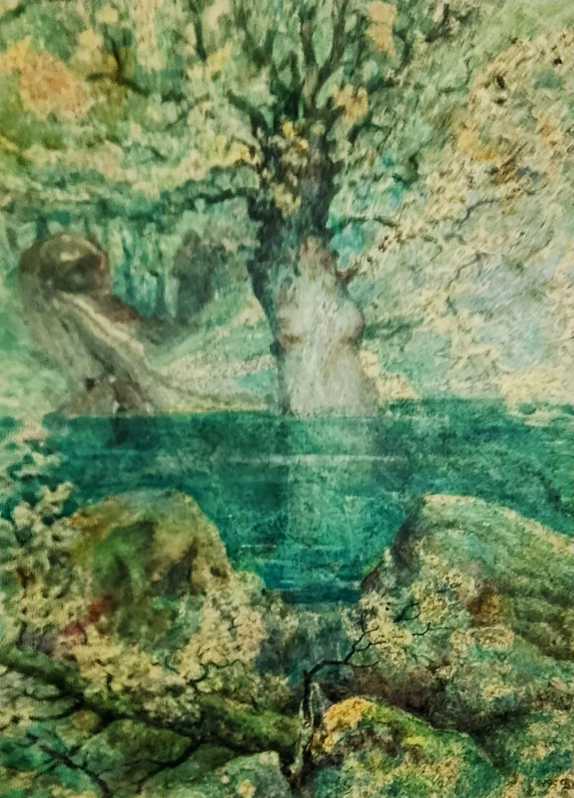 Vitaly Duhnevich, Flowering tree in the lake Vitaly Duhnevich, Flowering tree in the lake