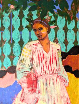 Painting, Fleur de soleil, Albane de Saint Remy